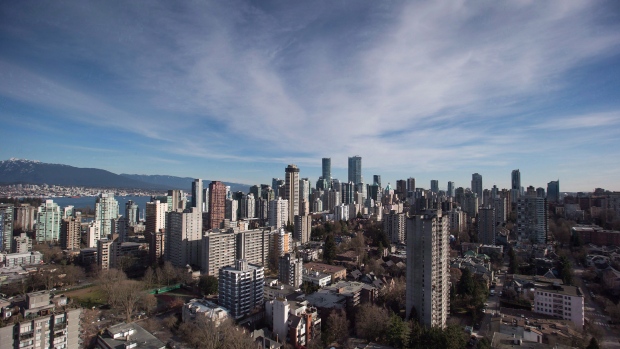 Condos and apartment buildings are seen in downtown Vancouver, B.C., on Thursday February 2, 2017
