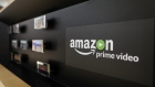 An Amazon.Com Inc. Prime Video logo sits on display on the Sony Corp. stand on the second day of Mobile World Congress (MWC) in Barcelona, Spain, on Tuesday, Feb. 28, 2017.
