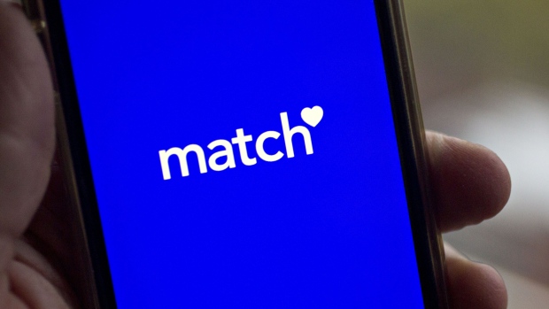 The Match dating application is displayed on an Apple Inc. iPhone in an arranged photograph taken in Washington, D.C., U.S., on Monday, Nov. 5, 2018. Match Group Inc. is scheduled to release earnings figures on November 6. 