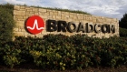 Signage is displayed outside of Broadcom Ltd. headquarters in Irvine, California, U.S., on Monday, Nov. 6, 2017. Broadcom Ltd. and its advisers are gearing up for a proxy battle, making an appeal directly to shareholders, should Qualcomm Inc. reject its $105 billion takeover offer, according to a person with knowledge of the matter. Photographer: Patrick T. Fallon/Bloomberg