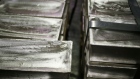 Silver bars sit inside a vault at the Rochester Silver Works LLC (RSW) facility in Rochester, New York. Photographer: Luke Sharrett/Bloomberg
