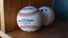 GETTY IMAGES - A detailed view of a pair of official Rawlings Major League Baseball baseballs