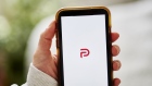 The Parler logo on a smartphone arranged in the Brooklyn borough of New York, U.S., on Friday, Dec. 18, 2020. Parler bills itself as a non-biased social network that protects free speech and user data. John Matze, chief executive officer, says the platform saw great growth during the 2020 election as many conservatives moved away from products like Facebook and Twitter. Photographer: Gabby Jones/Bloomberg