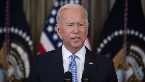 U.S. President Joe Biden delivers remarks on global supply chain