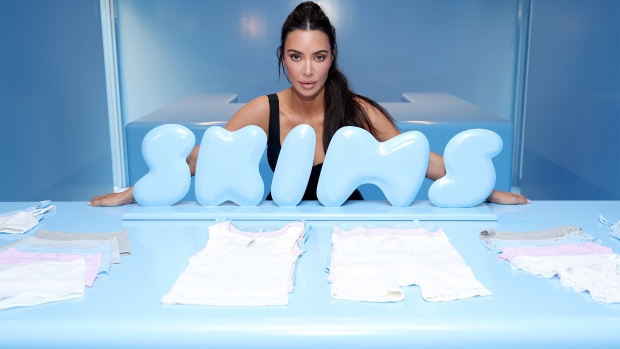 Kim Kardashian Nearly Slips Out Of Bikini Top At SKIMS Pop-Up Shop