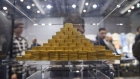 A display of gold coins during the Prospectors & Developers Association of Canada (PDAC) conference in Toronto.