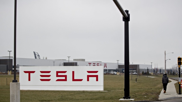 <p>The Tesla Inc. solar panel factory in Buffalo, New York.</p>