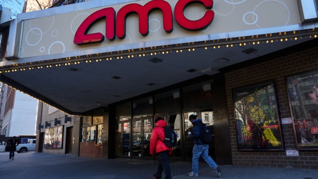 <p>An AMC movie theater in New York.</p>