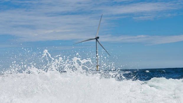 An offshore wind turbine. Photographer: Matthew Lloyd/Bloomberg
