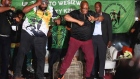 Jacob Zuma dances at an MKP rally in the eastern KwaZulu-Natal province. Photographer: Leon Sadiki/Bloomberg
