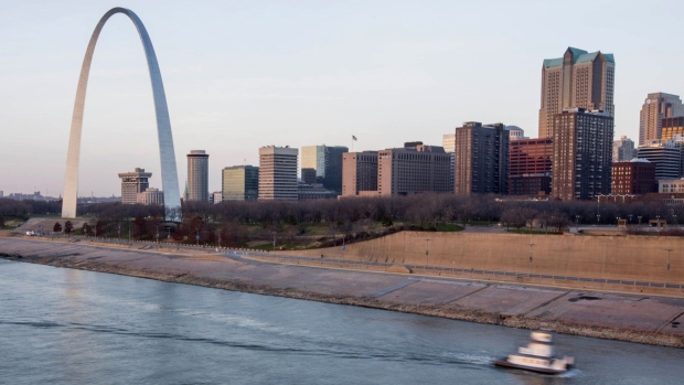 The Gateway Arch and downtown St. Louis, Missouri. Photographer: Whitney Curtis/Bloomberg
