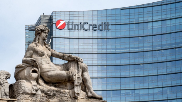 The Unicredit SpA headquarters in Milan.