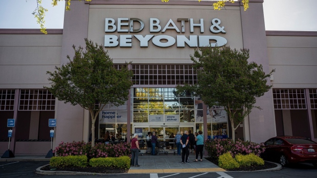 <p>Customers wait to enter a Bed Bath & Beyond store in Pleasant Hill, Calif., last year.</p>