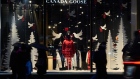 A Lunar New Year window display at a Canada Goose store on Fifth Avenue in New York.