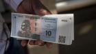 <p>New ZiG banknotes in Harare, Zimbabwe.</p>