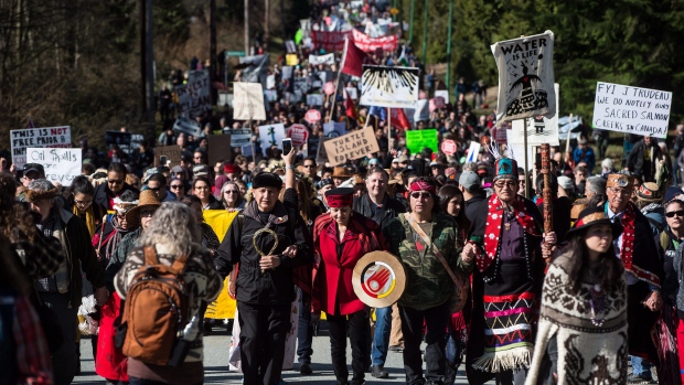 Kinder Morgan Trans Mountain protests in Burnaby, B.C. 