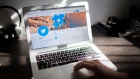 The Twitter Inc. profile page is displayed on an Apple Inc. laptop computer in this arranged photograph taken in the Brooklyn Borough of New York, U.S., on Monday, April 23, 2018. Twitter Inc. is scheduled to release earnings figure on April 25.
