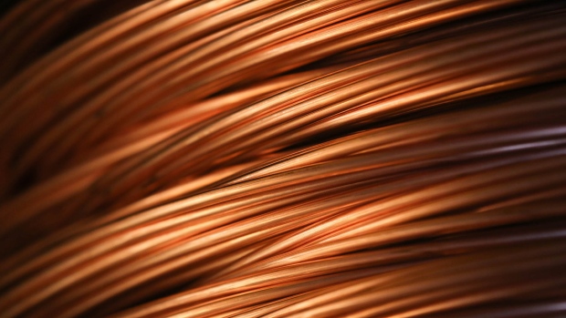 Copper wire rod sits in a storage facility following manufacture at the Uralelectromed OJSC Copper Refinery, operated by Ural Mining and Metallurgical Co. (UMMC), in Verkhnyaya Pyshma, Russia, on Tuesday, March 7, 2017. Russias No. 1 zinc miner and No. 2 copper producer plans a far-reaching expansion of its diversified minerals output, billionaire co-owner and Chief Executive Officer Andrey Kozitsyn said in an interview.