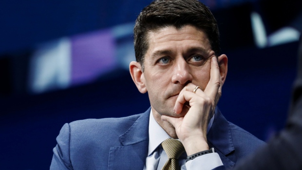 U.S. House Speaker Paul Ryan, a Republican from Wisconsin, listens during the Milken Institute Global Conference in Beverly Hills, California, U.S., on Wednesday, May 2, 2018. 