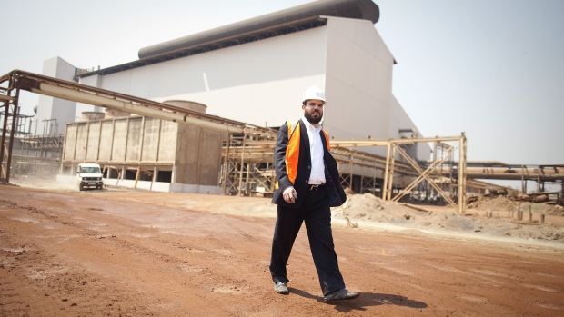 Billionaire Dan Gertler walks through the Katanga Copper Co. mining complex during a tour of operations in Kolwezi, Dmocratic Republic of Congo, on Wednesday, Aug. 1, 2012. Photographer: Simon Dawson/Bloomberg