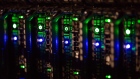 Lights illuminate control buttons on rack server devices in the Sberbank PJSC data processing center (DPC) at the Skolkovo Innovation Center, in Moscow, Russia, on Tuesday, Dec. 26, 2017. Sberbank PJSC, Russia’s most valuable company, will boost its dividend payout to 50 percent of profit or higher, just not as quickly as some investors had hoped. 