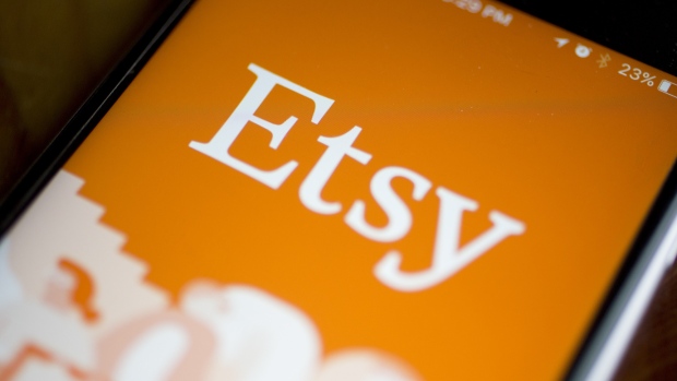 The Etsy Inc. application is displayed for a photograph on an Apple Inc. iPhone in Washington, D.C., U.S., on Friday, Nov. 3, 2017. Etsy is scheduled to release earnings figures on November 6. 