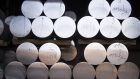 Cylindrical billets of aluminium sit stacked following manufacture inside the Trimet Aluminium SE plant in Essen, Germany, on Friday, May 4, 2018. The European Union and businesses warned of more market uncertainty following the Trump administration’s decision to delay U.S. steel and aluminum tariffs for the next month. 
