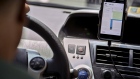 The Uber Technologies Inc. application is used for navigation on a smartphone during an Uber ride in Washington, D.C., U.S. 