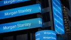 Morgan Stanley digital signage is displayed on the exterior of the company's headquarters in New York, U.S., on Friday, Oct. 7, 2016. 