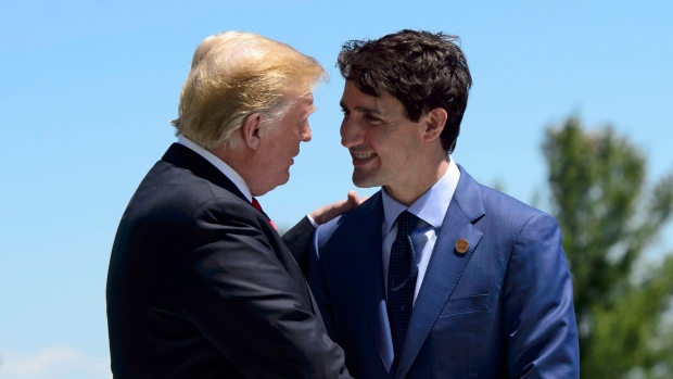 Donald Trump and Justin Trudeau 
