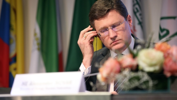 Alexander Novak, Russia's energy minister, listens during a news conference following the 173rd Organization of Petroleum Exporting Countries (OPEC) meeting in Vienna, Austria, on Thursday, Nov. 30, 2017. OPEC agreed to extend its oil-production cuts to the end of 2018 and included Libya and Nigeria in the deal for the first time, according to delegates gathered in Vienna. Photographer: Akos Stiller/Bloomberg