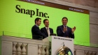 Evan Spiegel, co-founder and chief executive officer of Snap Inc., stands on the floor of the New York Stock Exchange (NYSE) during the company's initial public offering (IPO) in New York, U.S., on Thursday, March 2, 2017. Snap Inc., maker of the disappearing photo app that relies upon the fickle favor of millennials, jumped in its trading debut after pricing its initial public offering above the marketed range. 