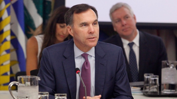 Finance Minister Bill Morneau attends a meeting with provincial and territorial finance ministers
