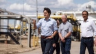 Prime Minister Justin Trudeau visits Kinder Morgan in Edmonton Alta, June 5, 2018