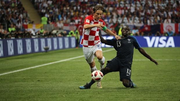 World Cup final match France versus Croatia July 2018
