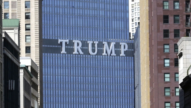 The Trump International Hotel and Tower is seen looking north on Wabash Ave. in Chicago