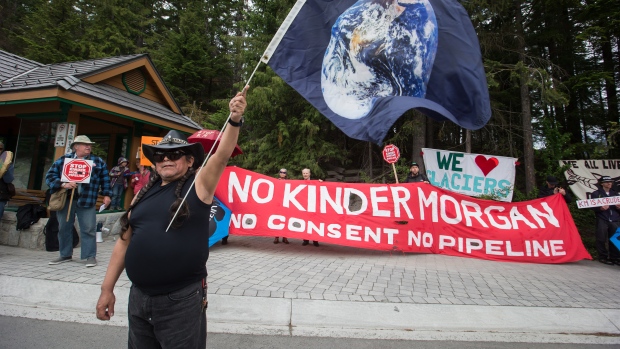 Kinder Morgan Canada Trans Mountain pipeline protestors