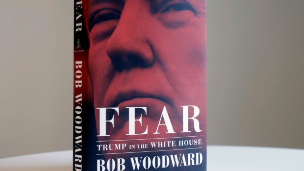 A copy of Bob Woodward's "Fear" is photographed Wednesday, Sept. 5, 2018, in New York.