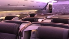The seats on Flight SQ22's business class, which features 67 flat-bed seats in a 1-2-1 configuration