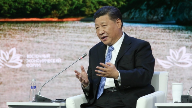 Xi Jinping, China's president, speaks during day two of the Eastern Economic Forum in Vladivostok