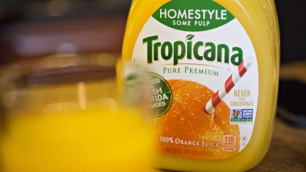 Tropicana orange juice Photographer: Daniel Acker/Bloomberg