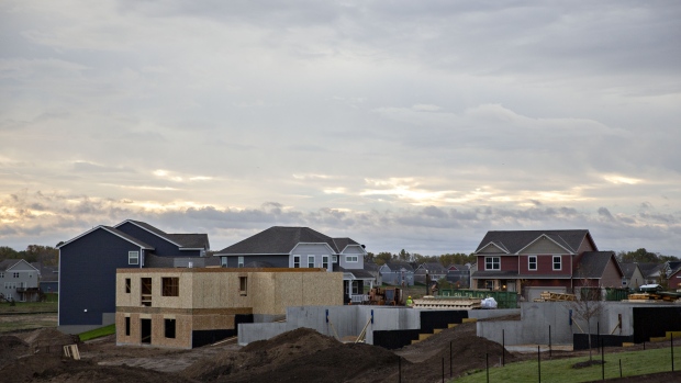 Homes stand under construction at the D.R. Horton Inc. Eastridge Woods development in Cottage Grove, Minnesota, U.S., on Friday, Oct. 19, 2018. D.R. Horton Inc. is scheduled to release earning figures on November 7th. 