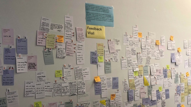 Sidewalk Labs' feedback wall