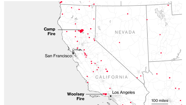 BC-California-Wildfires-Have-Burned-Almost-200000-Acres