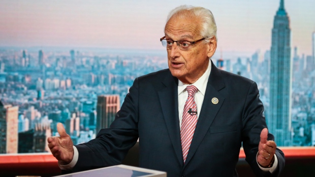 Representative Bill Pascrell, a Democrat from New Jersey, speaks during a Bloomberg Television interview in New York, U.S., on Tuesday, Oct. 17, 2017. Pascrell discussed the future of NAFTA. Photographer: Christopher Goodney/Bloomberg