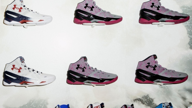 Under Armour's Stephen Curry collection sneakers in 2016. 