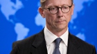 Brian Hook, director of policy planning at the U.S. State Department, listens to a question in the briefing room at the State Department in Washington, D.C., U.S., on Thursday, Aug. 16, 2018. Secretary of State Mike Pompeo announced the creation of the Iran Action Group to direct and coordinate U.S. policy toward Iran after withdrawing from the Iran nuclear deal. 