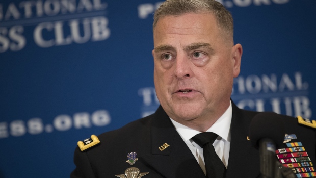 WASHINGTON, DC - JULY 27: General Mark Milley, Chief of Staff of the U.S. Army, speaks at the National Press Club, July 27, 2017 in Washington, DC. Milley fielded questions regarding President Trump's recent announcement that transgender troops will no longer be allowed to serve in the U.S. military in any capacity. (Photo by Drew Angerer/Getty Images) Photographer: Drew Angerer/Getty Images North America