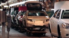 Chevrolet Volt cars move down the production line at General Motors Co.'s Detroit-Hamtramck Assembly plant in Detroit, Michigan, U.S. 