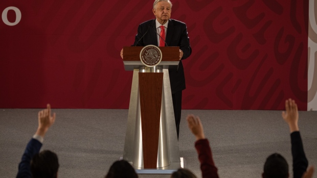 Andres Manual Lopez Obrador on Dec. 13 Photographer: Alejandro Cegarra/Bloomberg